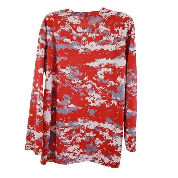Top Flight ELITE Men’s Red Camo Performance Long Sleeve Jersey Shirt - Medium - Picture 9 of 12